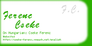 ferenc cseke business card
